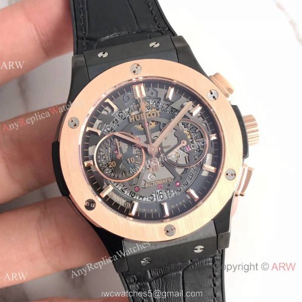 Swiss Copy Hublot Big Bang Classic Fusion Black Case Watch 7750 Valjoux 1