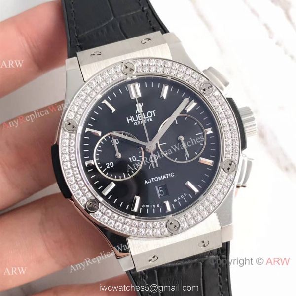 Swiss Knock off Hublot Big Bang Classic Diamond Bezel Watch 7750 Swiss Grade 1