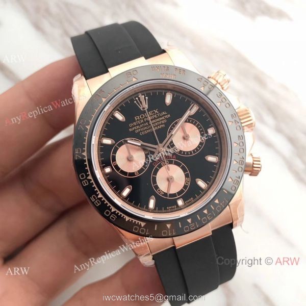New Basel World Replica Rolex Daytona 116518LN Rose Gold Watch / AR Factory Daytona 1