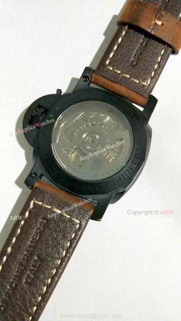 Copy Panerai PAM 441 Luminor GMT Ceramica Watch Black Case 1