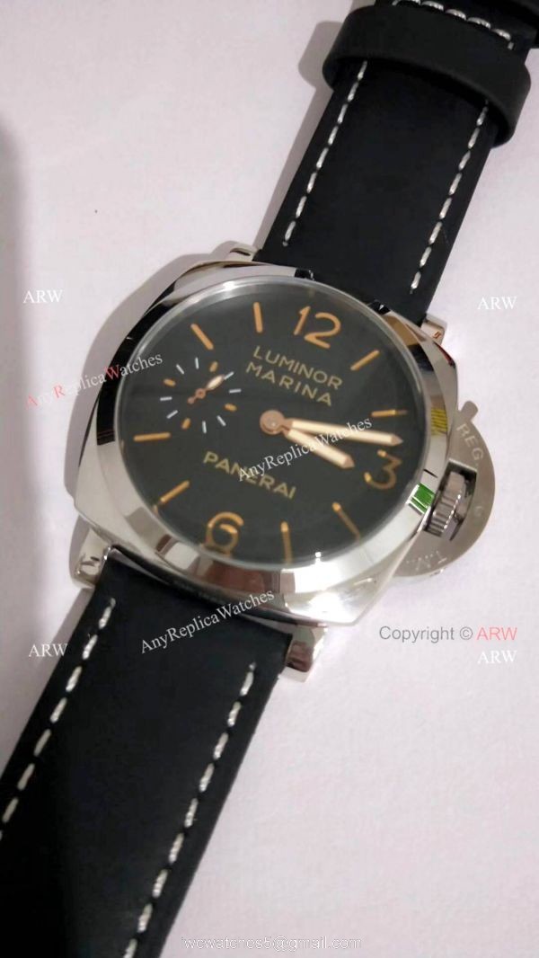 FAKE PAM422 LUMINOR MARINA PANERAI 47MM WATCH SS BLACK DIAL 1