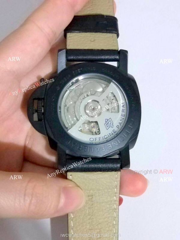New Panerai PAM 233 Luminor GMT 8 Days Black Steel Case Watch 1