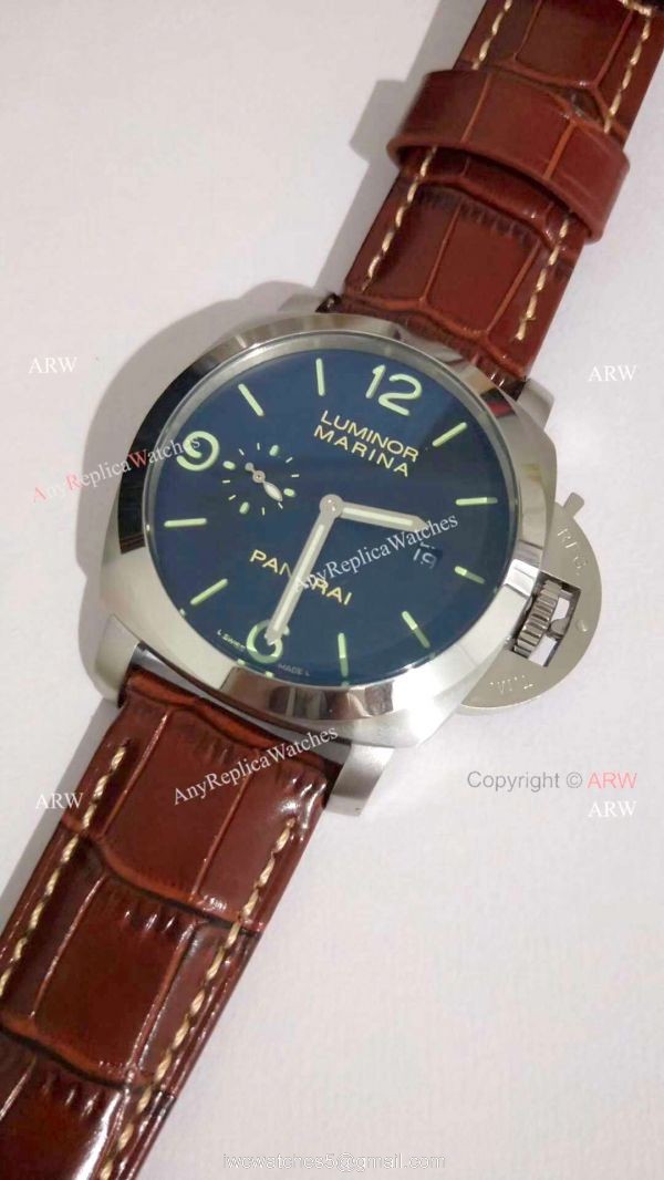Panerai Luminor Marina PAM00312 SS Black Dial Watch Best Replica 1