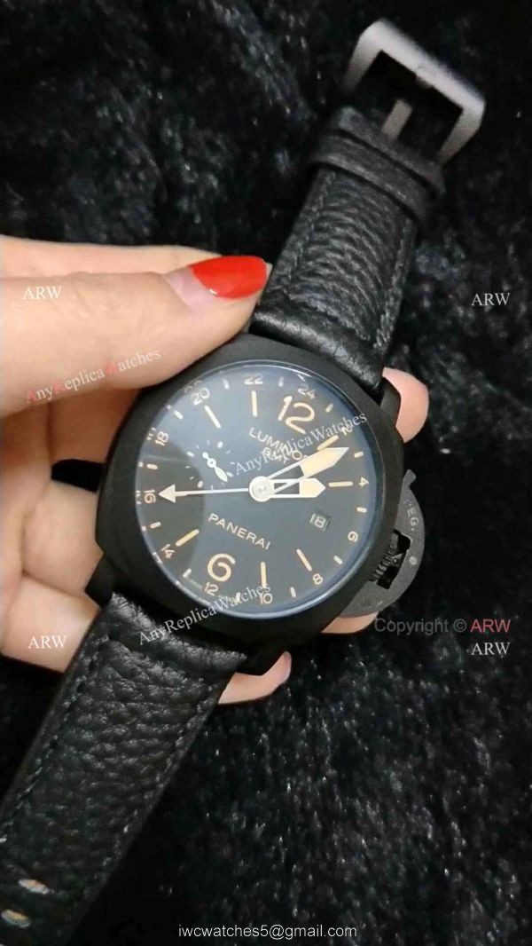 Fake Panerai Luminor GMT Pam531 Watch All Black Panerai Watch 1