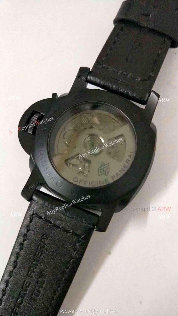 Fake Panerai Luminor 10 Days GMT Watch PAM335 Black Case Orange Markers 1