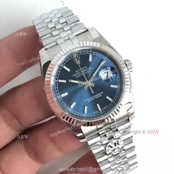 AR Factory V2 Rolex Datejust 36 MM Blue Dial Jubilee Watch Rolex ?r SWISS 3135 MOVEMENT 1