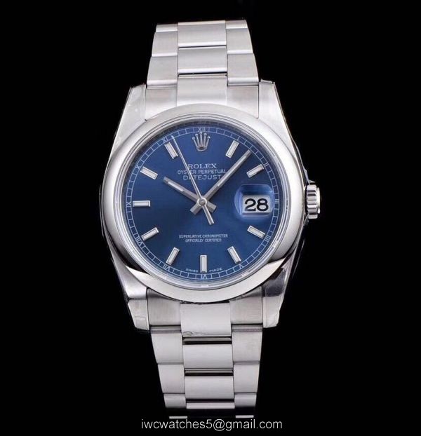 Rolex Oyster Datejust Swiss ETA3135 Blue Dial Watch / AR Factory Rolex Watches 1