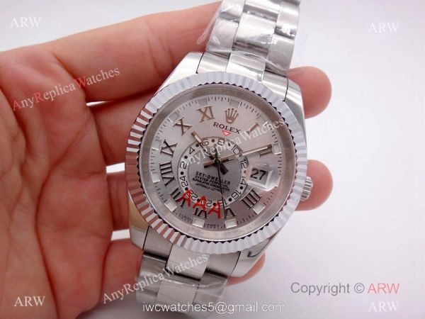 Stainless Steel Silver Dial Rolex Sky-Dweller 326939w Copy Watch w/ Working Time Zone 1