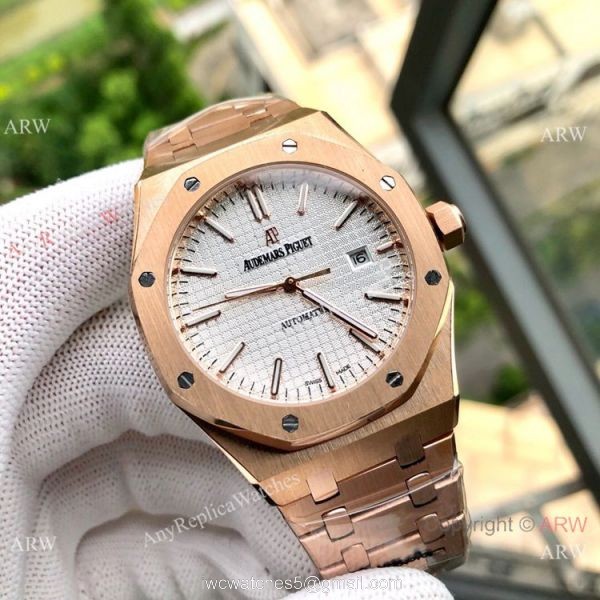 Audemars Piguet Royal Oak Rose Gold Blue Face Watches Low Price 1
