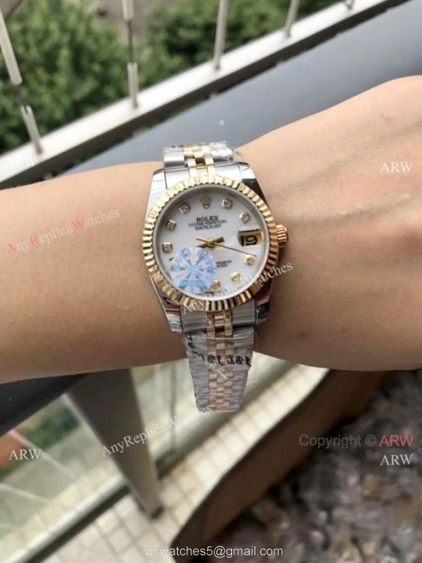 Rolex 16233 Fake Datejust 2-Tone Diamond markers Watch 31mm 1
