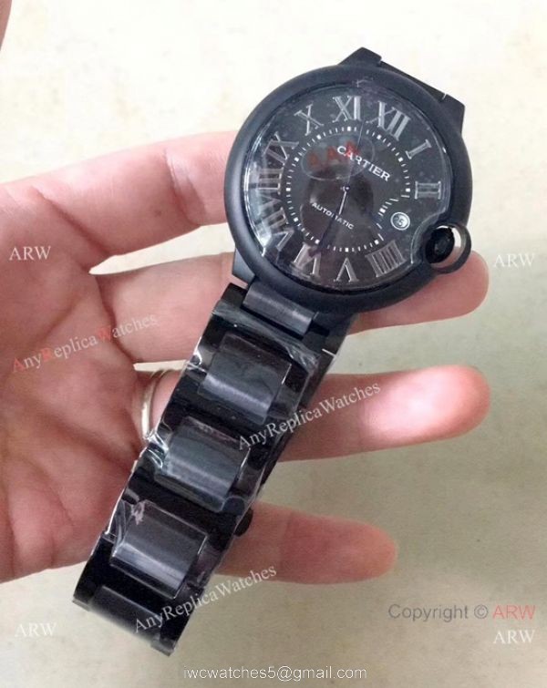 Copy Cartier Ballon Bleu de automatic Watch All Black 1