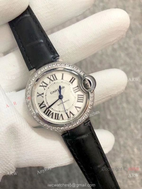 Ballon Bleu De Cartier 33mm Watch Stainless Steel Quartz Movement 1
