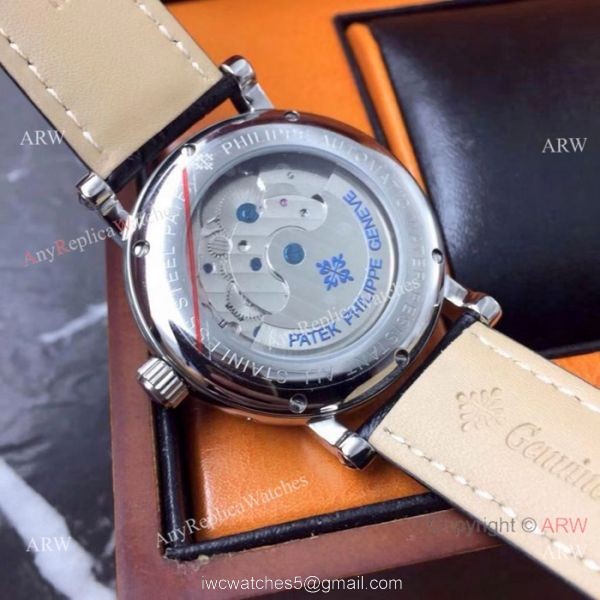 Fake Patek Philippe Geneve Complications Moonphase Copy Watch White Face 1