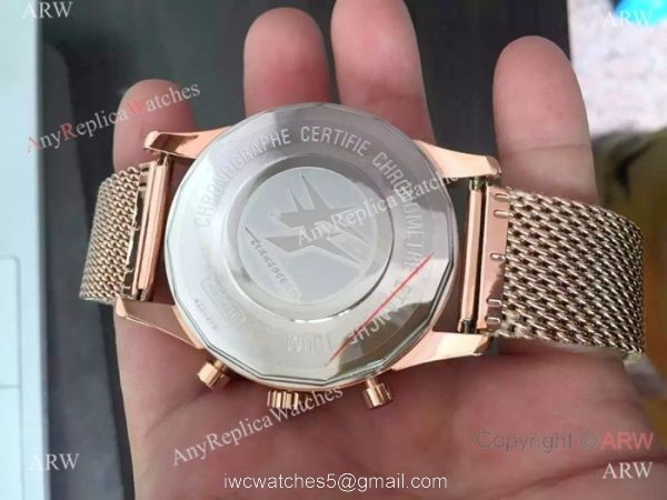 Breitling Transocean Copy watch Rose Gold Black Chronograph Watch 1