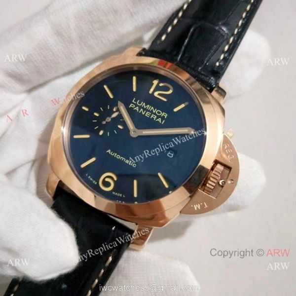New Copy Panerai Luminor Due Rose Gold Gray Dial -PAM00908 Luminor Watches 1
