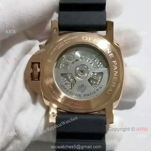 Copy Panerai Luminor Submersible Rose Gold Black Bezel Watch 47mm PAM684 1