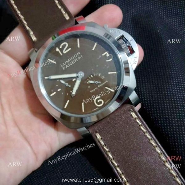 Officine Panerai AAA Wristwatch PAM423 Luminor Power Reserve Brown Watch 1