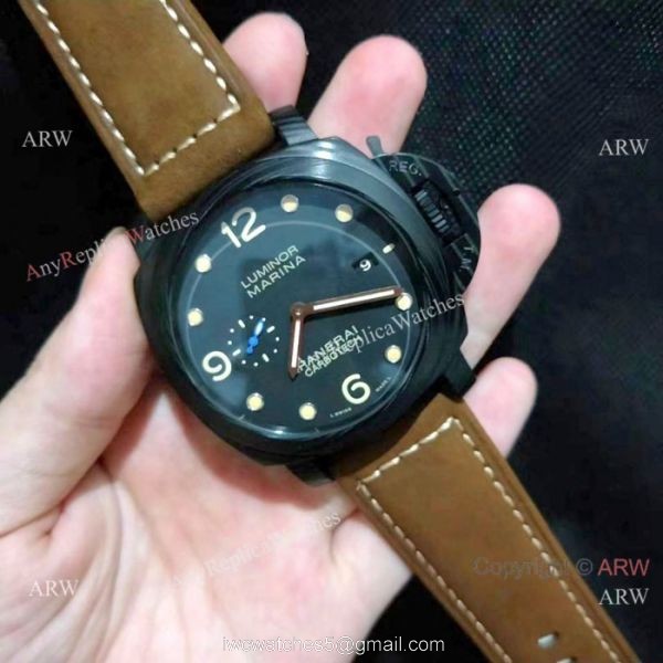 New Copy Panerai Luminor Marina 44mm Watches Carbon Case PAM661 1