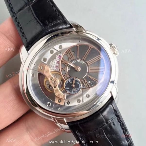 Swiss Replica Audemars Piguet Royal Millenary Cal.4101 SS Skeleton Dial Watch 1
