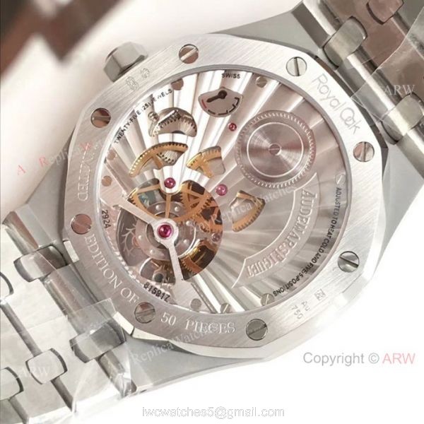 Swiss Copy Audemars Piguet Royal Oak Extra-Thin Tourbillon Blue Dial Watch 2924 Movement 1