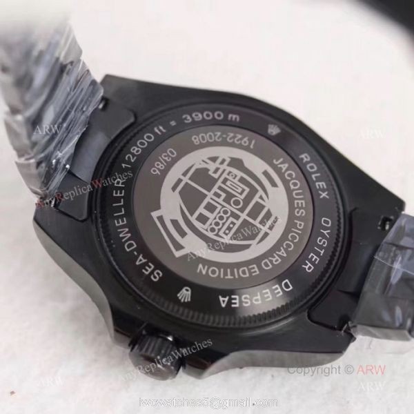 All Black Rolex Deepsea Black Replica Watch 44MM 1