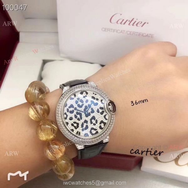 Fake Cartier Ballon Bleu de Leopard Watches Quartz Movement 1