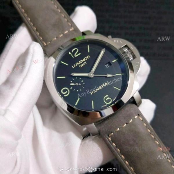 Copy Panerai LUMINOR GMT SS Green Markers Watch Pam320 1