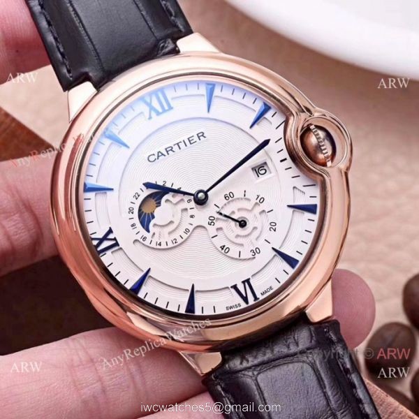 New Style Rose Gold Cartier Ballon Bleu De Moon Phase Automatic Watch 1