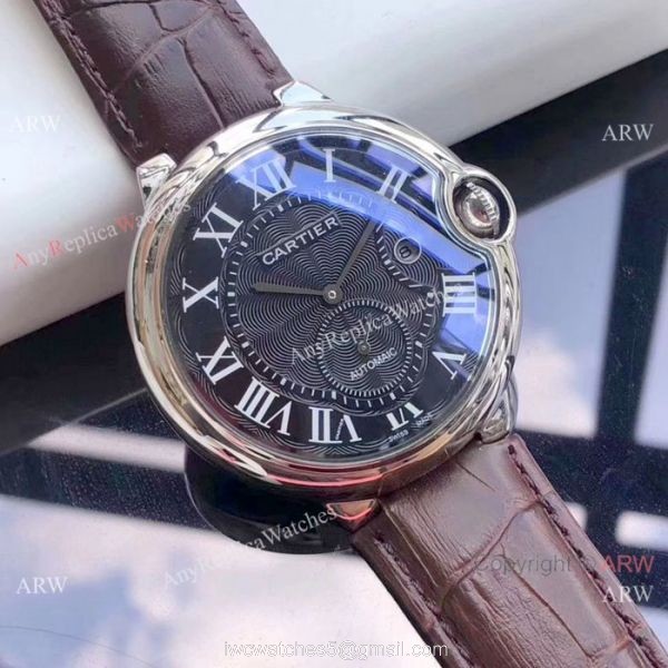 Fake Cartier Ballon Bleu De Automatic Watches SS White Roman Dial 1