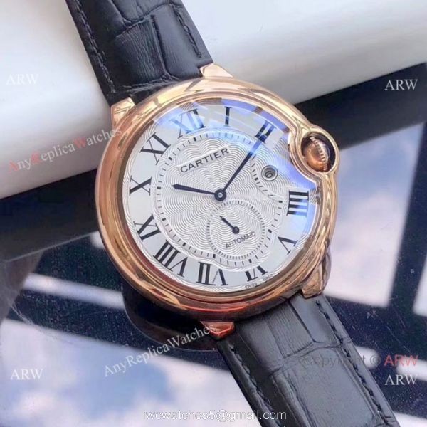 Low Price Cartier Ballon Bleu De Automatic Watches Rose Gold Black Dial 1