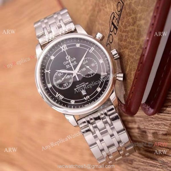 Low Price Omega De Ville Fake Watches Stainless Steel Chronograph 1