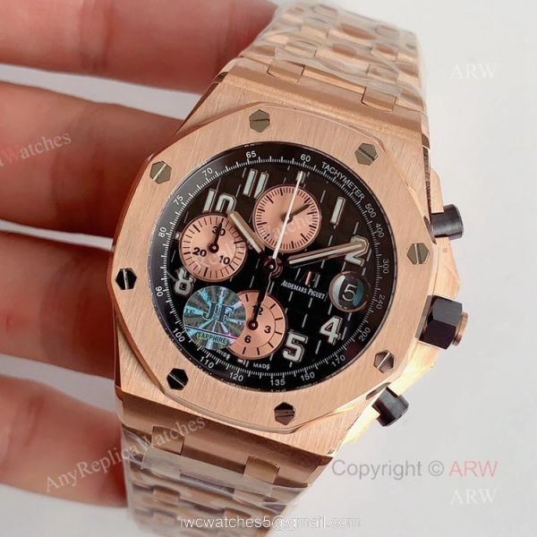 JF Factory Replica Audemars Piguet Royal Oak Offshore Rose Gold 26470OR Chronograph Watch 42mm 1