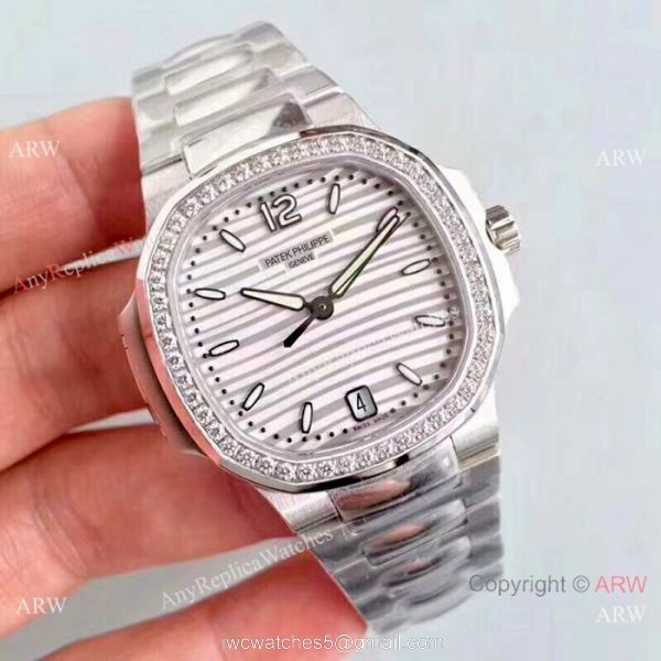 (PPF)Swiss Replica Patek Philippe 7118 Ladies Nautilus Watch Diamond bezel 1