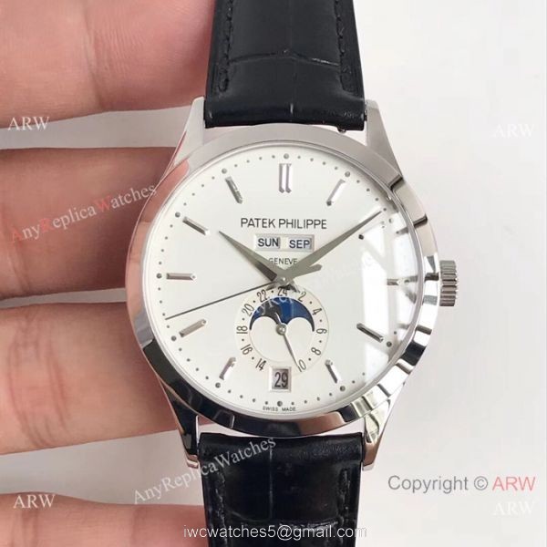 Swiss Grade One Patek Philippe Moonphase Replica Watch Ref.5396 Gray Rhodium Annual Calendar Face 1