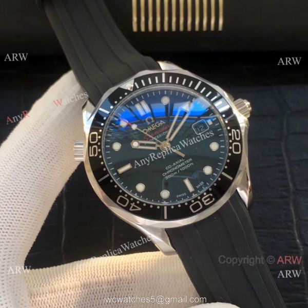 Omega Seamaster James Bond Omega Clone Watch Blue rubber Band 1
