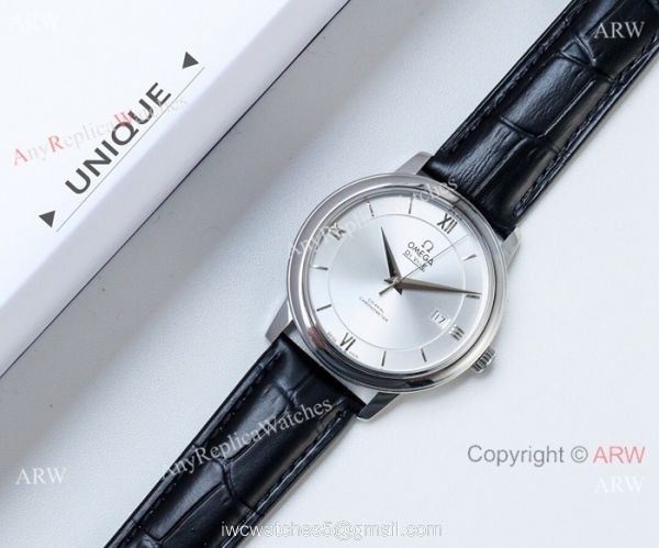 Highest Quality Copy Omega De Ville Swiss 2824 Watch SS Blue Dial 1