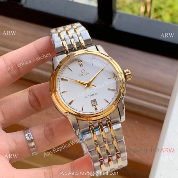 Swiss 8500 Omega Replica Watches 2-Tone Sapphire Crystal 1