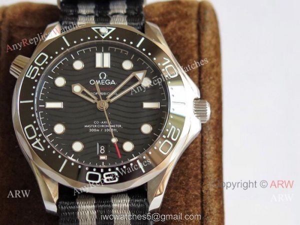 (OM)Swiss Omega Seamaster Diver 300m Nylon Band watch Omega 8800 Movement 1