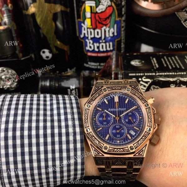 New Style Audemars Piguet Royal Oak Tattoo Watches Rose Gold Chronograph 1