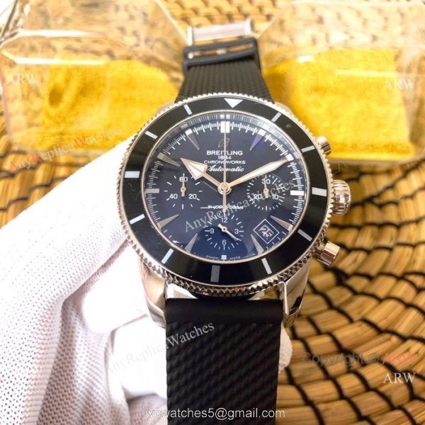 Solid Black Breitling Superocean Heritage II Replica Watches 1