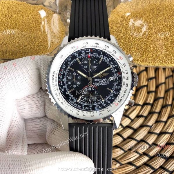 Breitling Navitimer Rubber Strap Edition Speciale Replica Watches White Face 1