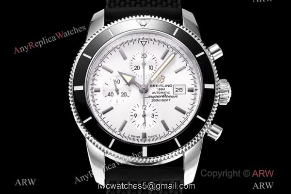 Swiss Grade Breitling Superocean Heritage Copy Watch SS White Dial 1