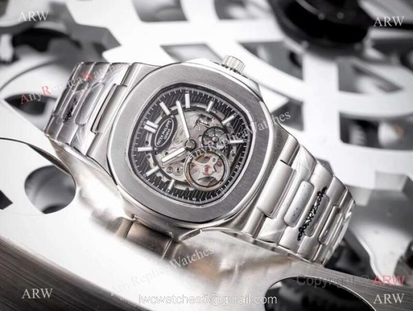 New Patek Philippe Nautilus Ss Silver dial Watch Patek Philippe Skeleton Replica 1
