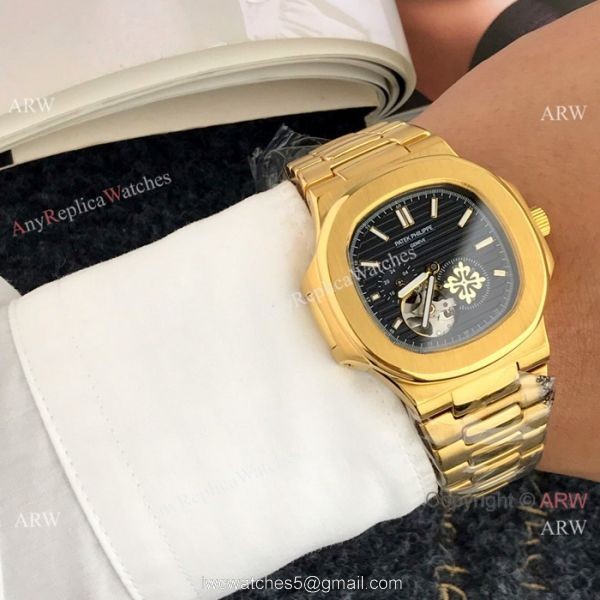 High End Patek Philippe Nautilus White Face Tourbillon Copy Watch For Men 1