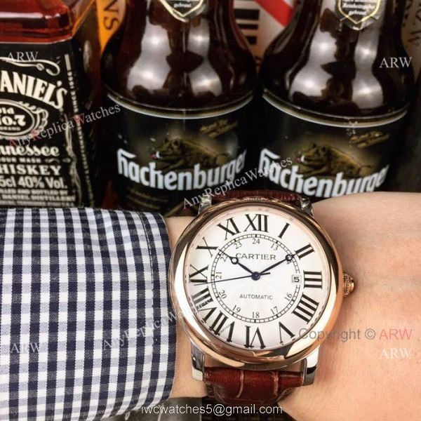 New Replica Cartier Ronde Solo Watches Rose Gold Automatic Movement 1