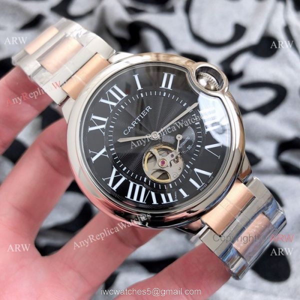 Ballon Bleu de Cartier 82S5 Replica Watch Two Tone Rose Gold Swiss Quality 1
