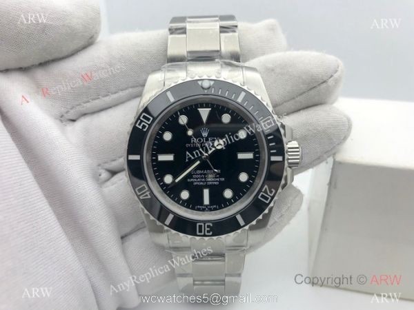 NEW UPGRADED Rolex Submariner NO DATE watch Stainless Steel Black Face 1
