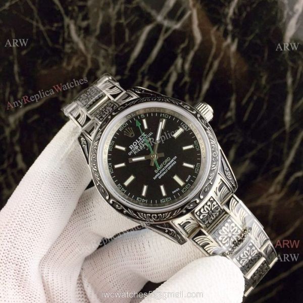 New Rolex Milgauss Blue Replica Watch Stainless Steel &8216;Tattoo 1