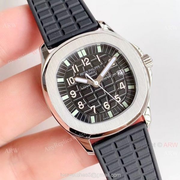 Copy Patek Philippe Aquanaut Luce 5067A SS Black Dial Watch Swiss Grade 1 1