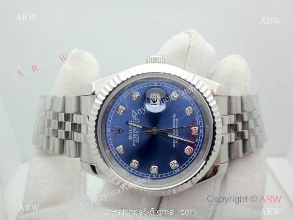 New Copy Oyster Perpetual Rolex Datejust Jubilee Stainless Steel Jubilee Blue Dial 40mm 1